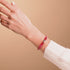 Dark Vermillion | .925 Sterling Silver | Mermaid Glass Pebble Bracelet
